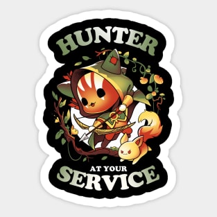 Hunter's Call - Cute Cat Gamer Sticker